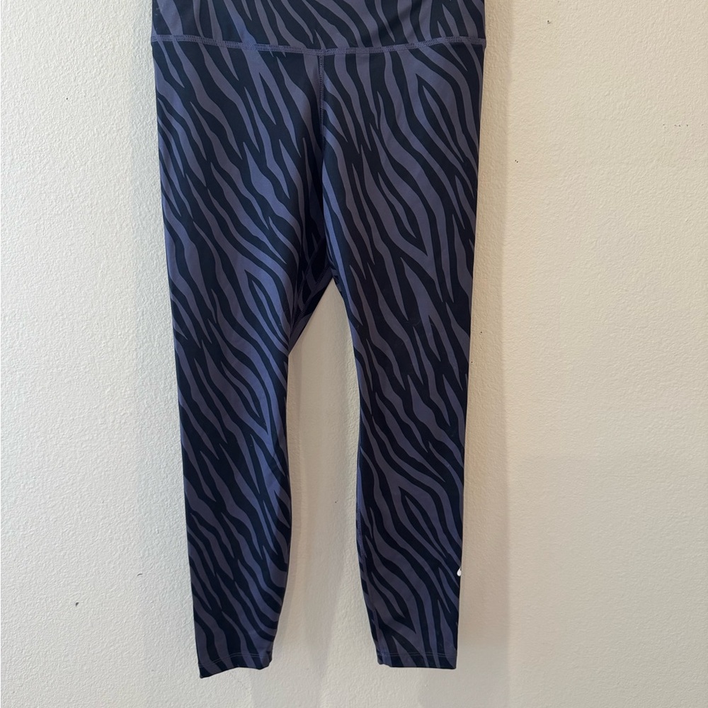 Nike Dri-FIT Zebra Pattern Leggings - Black and Purple